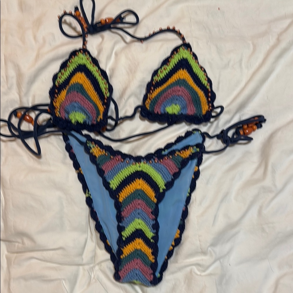 Colorful Crochet Bikini Set